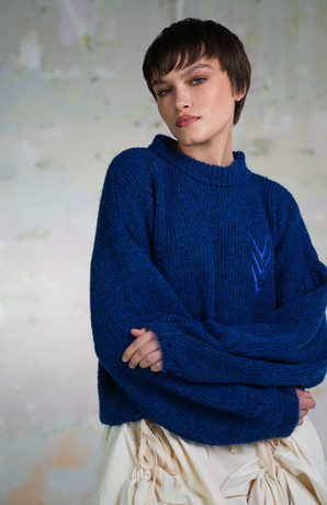 Жіночий светр синього кольору byMe